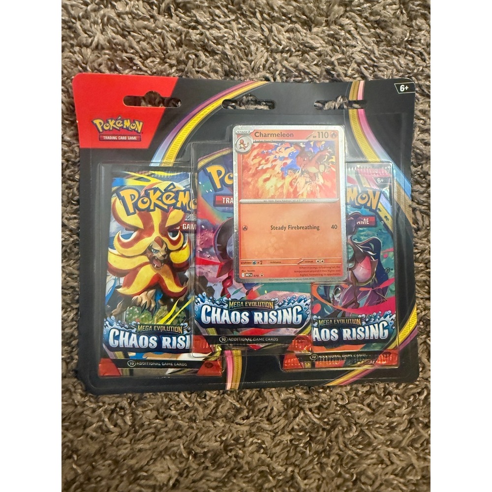 [Charmeleon] 3-Pack Blister Chaos Rising ME04 Pokemon TCG Ready To Ship